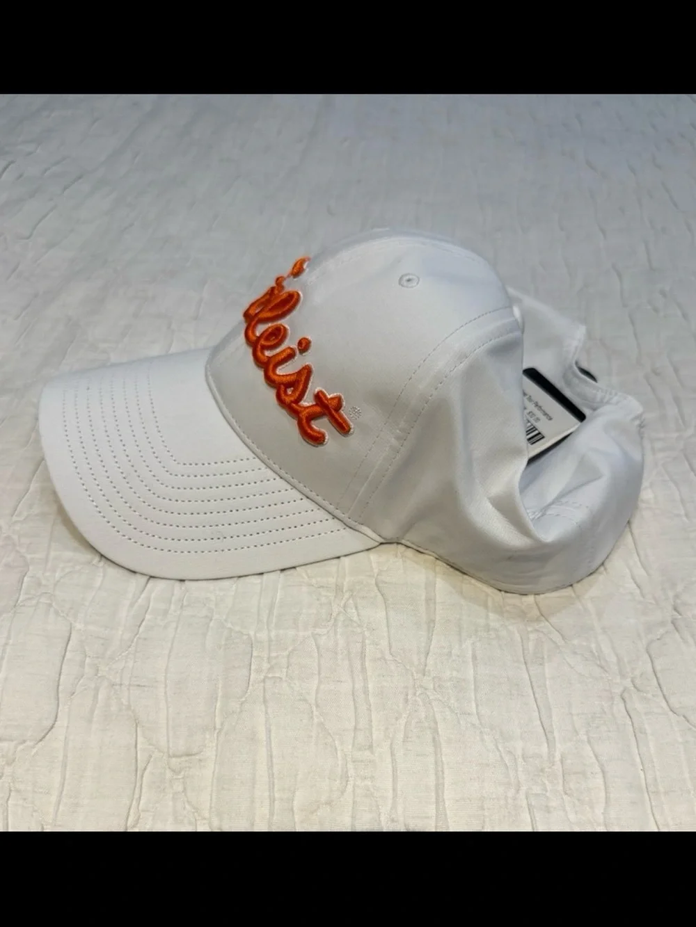 Titleist New NWT tour Performance dry fit golf Cap hat in white with orange